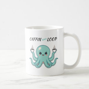 Caffin Loop Kawaii Coffee Mug - Octopus Cute Koffiemok