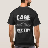 Cage Free Life Biker T-shirt Vintage (Achterkant)