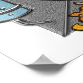 Caged Man Jogging Hamster Wheel Print (Hoek)