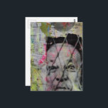 caged man retro junk journal Mixed Media Collage Briefkaart<br><div class="desc">A mixed media collage made and photographed by Angelandspot in the year 2026 with vintage images</div>