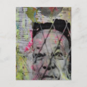 caged man retro junk journal Mixed Media Collage Briefkaart (Voorkant)