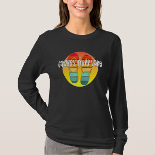 Cagles Mill Lake Indiana Retro Flipflop Sunset Gra T-shirt