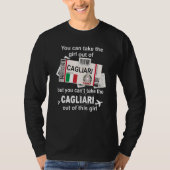 Cagliari Boarding Pass Cagliari Girl Cagliari T-shirt (Voorkant)