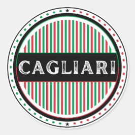 Cagliari City Pride Embleem – Italiaanse identitei Ronde Sticker