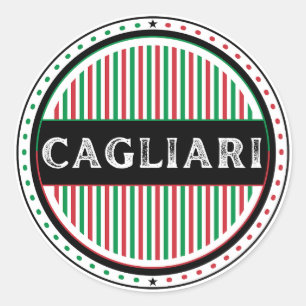 Cagliari City Pride Embleem – Italiaanse identitei Ronde Sticker
