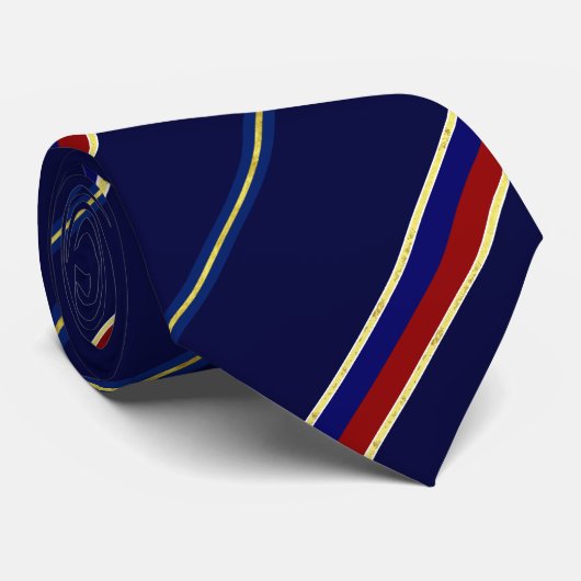 Cagliari stripes flag stropdas (Opgerold)