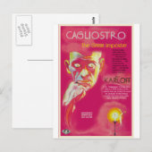Cagliostro film poster (Boris Karloff) Briefkaart (Voorkant / Achterkant)