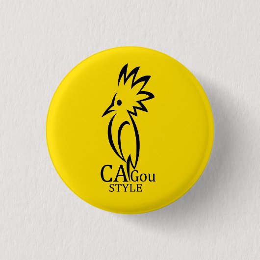 Cagou-stijl badge ronde button 3,2 cm (Voorkant)
