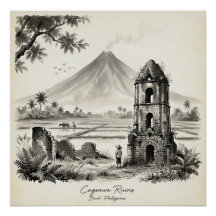 Cagsawa-ruïnes & Mayon-vulkaan Filipijnen