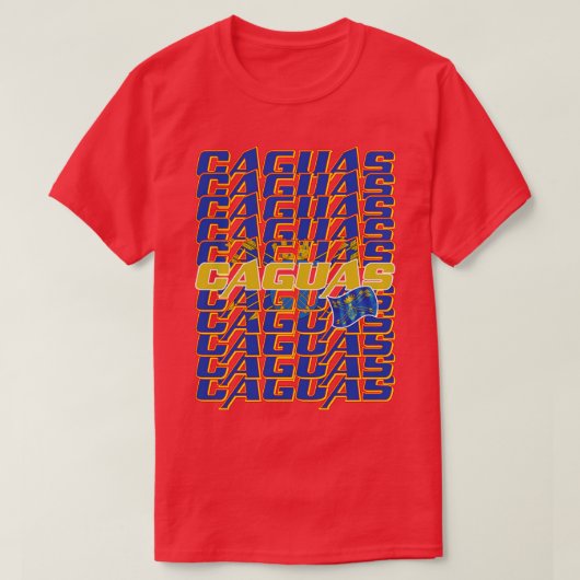 Caguas Cascade tekst 1 T-shirt (Design voorkant)