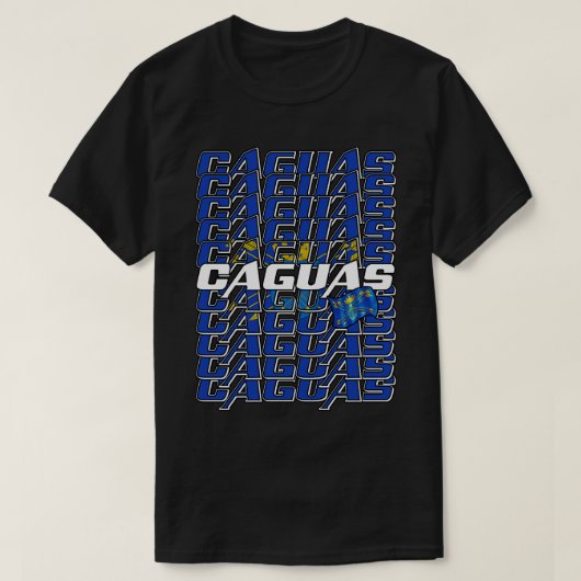 Caguas Cascade tekst 2 T-shirt (Design voorkant)