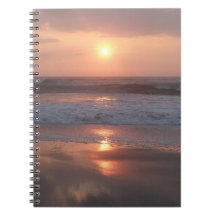 Cahier Roze zon op het strand
