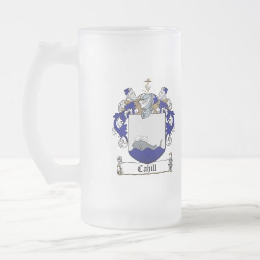 CAHILL FAMILY CREST - CAHILL COAT VAN WAPENS MATGLAS BIERPUL (Links)