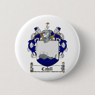 CAHILL FAMILY CREST - CAHILL COAT VAN WAPENS RONDE BUTTON 5,7 CM