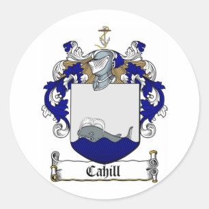 CAHILL FAMILY CREST - CAHILL COAT VAN WAPENS RONDE STICKER