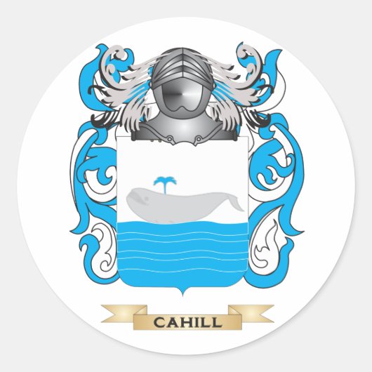 Cahill Wapenschild (Familie Crest) Ronde Sticker (Voorkant)