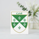 Cahill wapenschild/familiewapen briefkaart (Staand voorkant)
