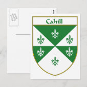 Cahill wapenschild/familiewapen briefkaart (Voorkant / Achterkant)