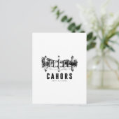 Cahors Architecture Pont Poster Gravure Noir et Briefkaart (Staand voorkant)