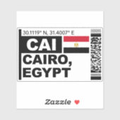 CAI Caïro instapkaart - Egypte Reis Sticker (Vel)