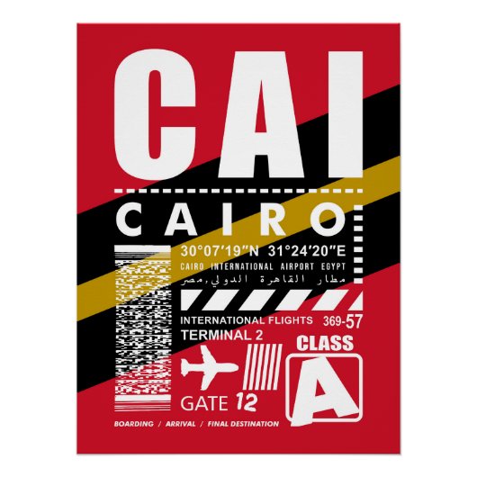 CAI Caïro luchthaven Perfect Poster (Voorkant)