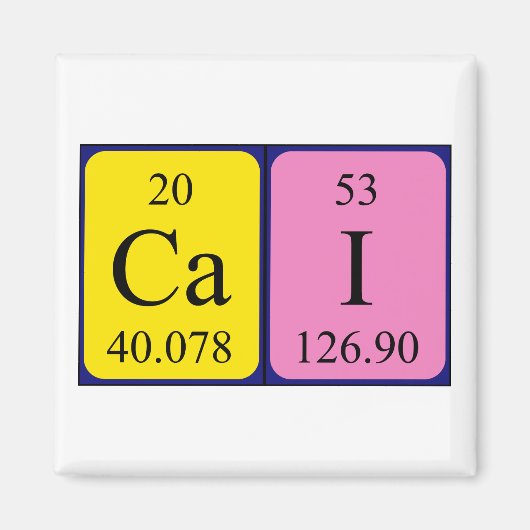 Cai periodieke table name magnet (Voorkant)