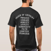 Caid Order of Chivalry Virtues T-shirt (Achterkant)