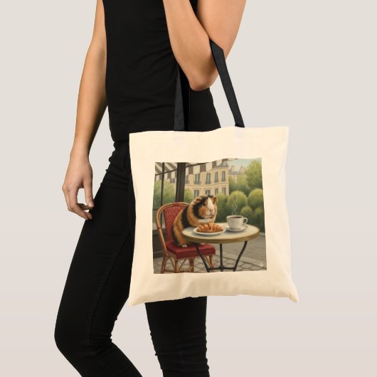 Cailico cavia die croissant eet tote bag (Voorkant (product))