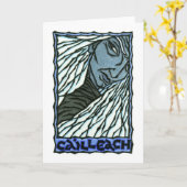 Cailleach Greeting Card Kaart (Gele Bloem)
