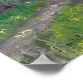 Caillebotte - Alley uit de villa van bloemen Poster (Hoek)