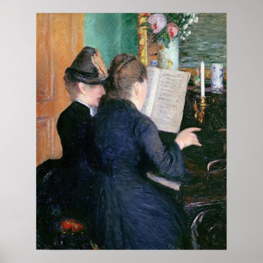 Caillebotte - De Pianoles Poster (Voorkant)