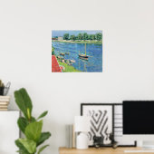 Caillebotte - De Seine bij Argenteuil. Boten Poster (Thuiskantoor)