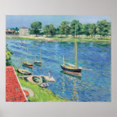 Caillebotte - de Seine in Argenteuil. Boats Poster (Voorkant)