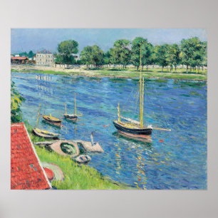 Caillebotte - de Seine in Argenteuil. Boats Poster