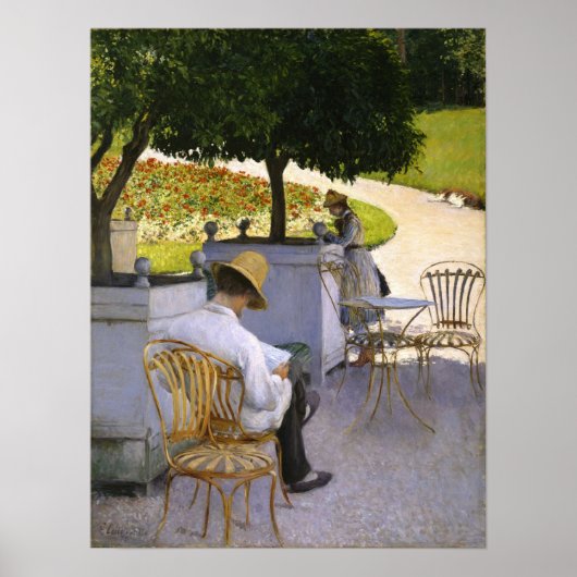 Caillebotte - De Sinaasappelbomen Poster (Voorkant)