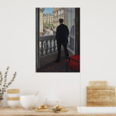 Caillebotte - een jong Man aan zijn raam Poster (Keuken)