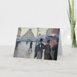 Caillebotte - Happy New Year / Parijs; Rainy Day Feestdagen Kaart