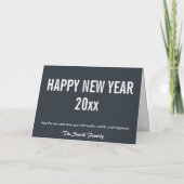 Caillebotte - Happy New Year / Parijs; Rainy Day Feestdagen Kaart (Achterkant)