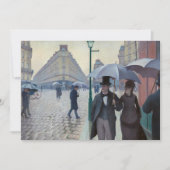 Caillebotte - Happy New Year / Parijs; Rainy Day Feestdagenkaart (Voorkant)