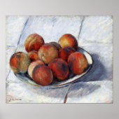 Caillebotte - Het Bord van Perziken Poster (Voorkant)