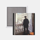 Caillebotte - Jonge man bij zijn raam, Magneet (Voorkant / Achterkant)