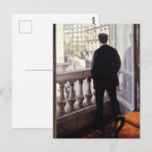 Caillebotte - Jongeman bij zijn raam Briefkaart (Voorkant / Achterkant)