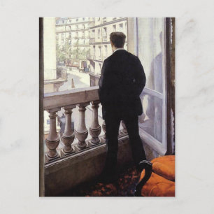 Caillebotte - Jongeman bij zijn raam Briefkaart