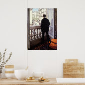 Caillebotte - Jongeman bij zijn raam Poster (Keuken)