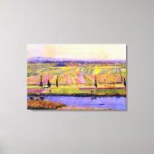 Caillebotte La Plaine de Gennevilliers Canvas Afdruk (Voorkant)