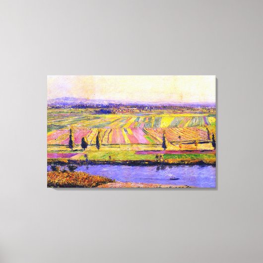 Caillebotte La Plaine de Gennevilliers Canvas Afdruk (Voorkant)