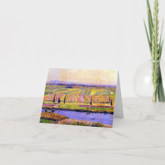 Caillebotte La Plaine de Gennevilliers Notitiekaartje (Voorkant)