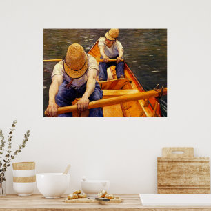 Caillebotte - Oarsmen, populair schilderij, Poster