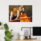 Caillebotte - Oarsmen, populair schilderij, Poster (Thuiskantoor)