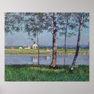 Caillebotte - Oever van de Seine bij Gennevilliers Poster